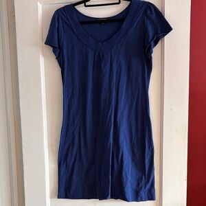 Banana Republic Deep Blue Short Sleeve Tee shirt dress